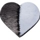 قماش ترتر لاصق قلب اسود 19×22 (209002)