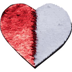 قماش ترتر لاصق قلب احمر 19×22 (209003)