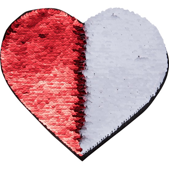 قماش ترتر لاصق قلب احمر 19×22 (209003)