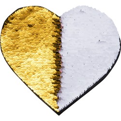 قماش ترتر لاصق قلب ذهبي 19×22 (209004)