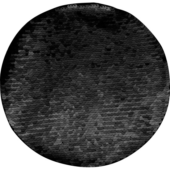 قماش ترتر لاصق دائري اسود 19×19 (209006)