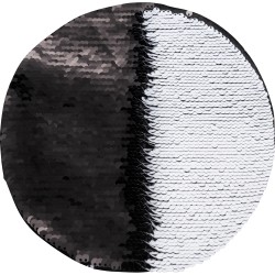 قماش ترتر لاصق دائري اسود 19×19 (209006)