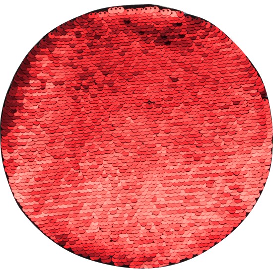 قماش ترتر لاصق دائري احمر 19×19 (209007)
