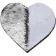 قماش ترتر لاصق قلب فضي 19×22 (209015)