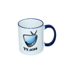 كوب ملون من الحواف والمقبض ازرق 11 اونصة (302028)