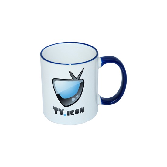 كوب ملون من الحواف والمقبض ازرق 11 اونصة (302028)