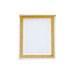 برواز زجاجي حواف ذهبي لامع 15.5×20.5 (601011)
