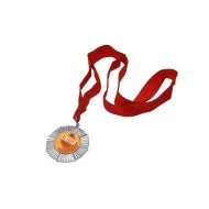 ميدالية فضي مزخرف مع خيط 6×6 (908027)